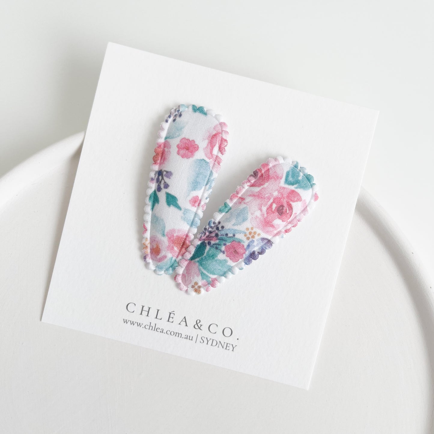 Florentina Fabric Covered Snap Clip