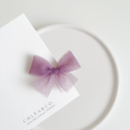 Petite Ballerina Tulle Bow Clip