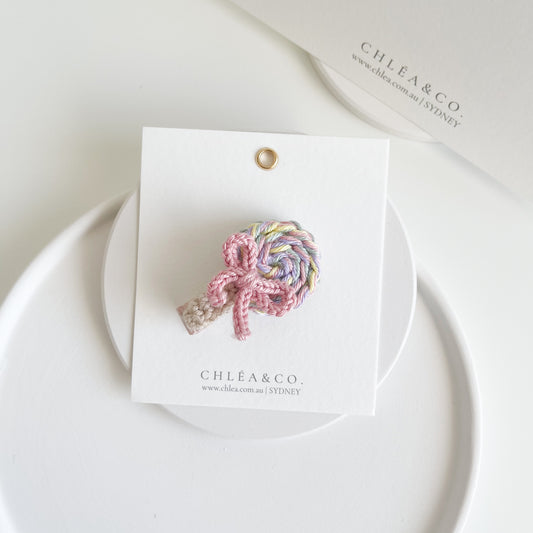 Lollipop Crochet Clip | Alligator Clip