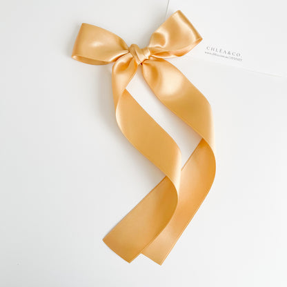Signature Satin Long Tail Bow | Large