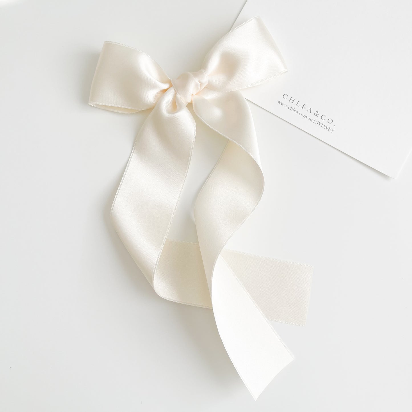 Signature Satin Long Tail Bow | Standard