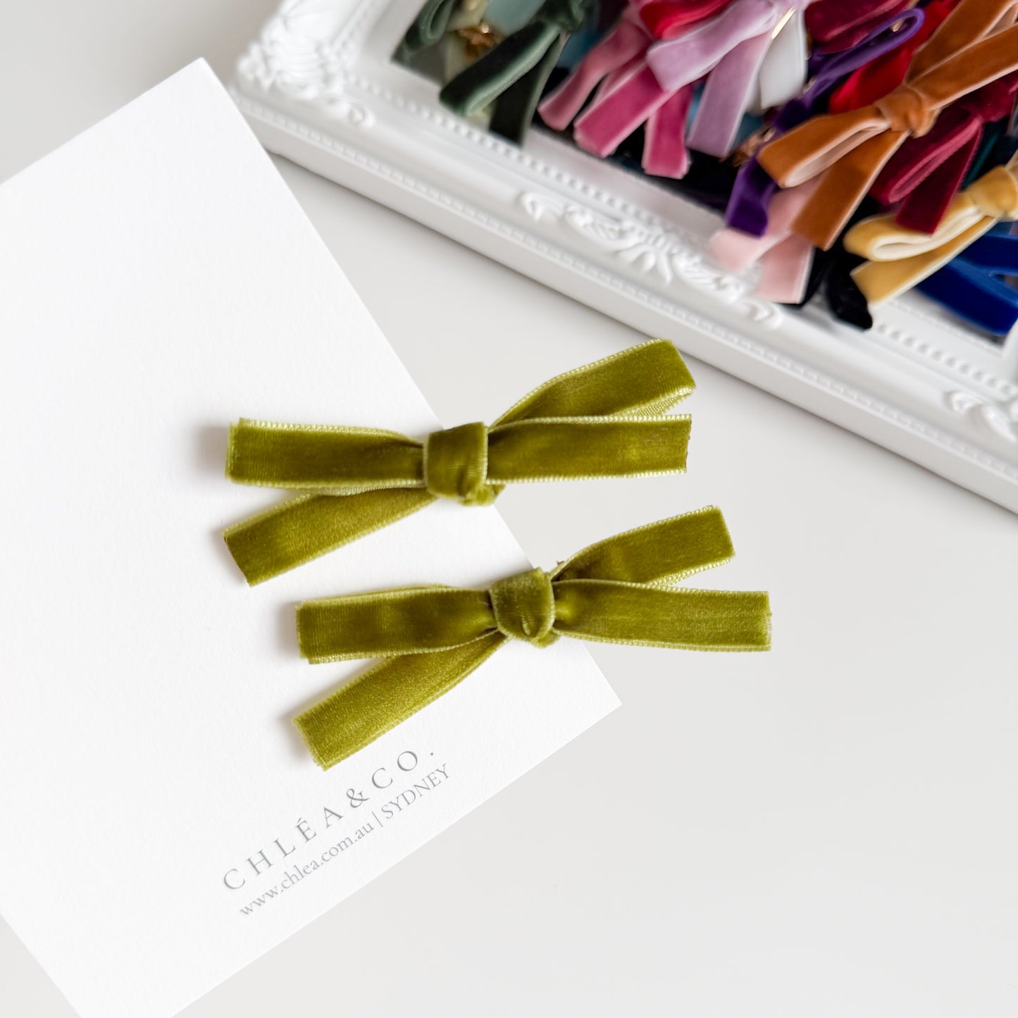 Velvet Bows |  Set of 2 Dainty Bows