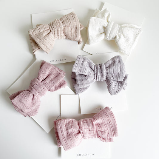 Pointelle Topknot Headband