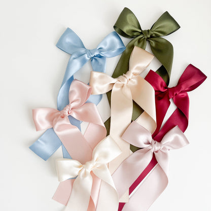 Signature Satin Long Tail Bow | Large
