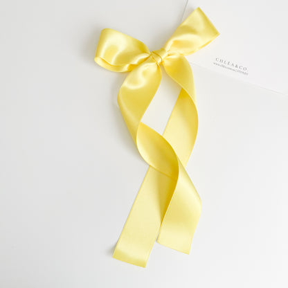 Signature Satin Long Tail Bow | Large