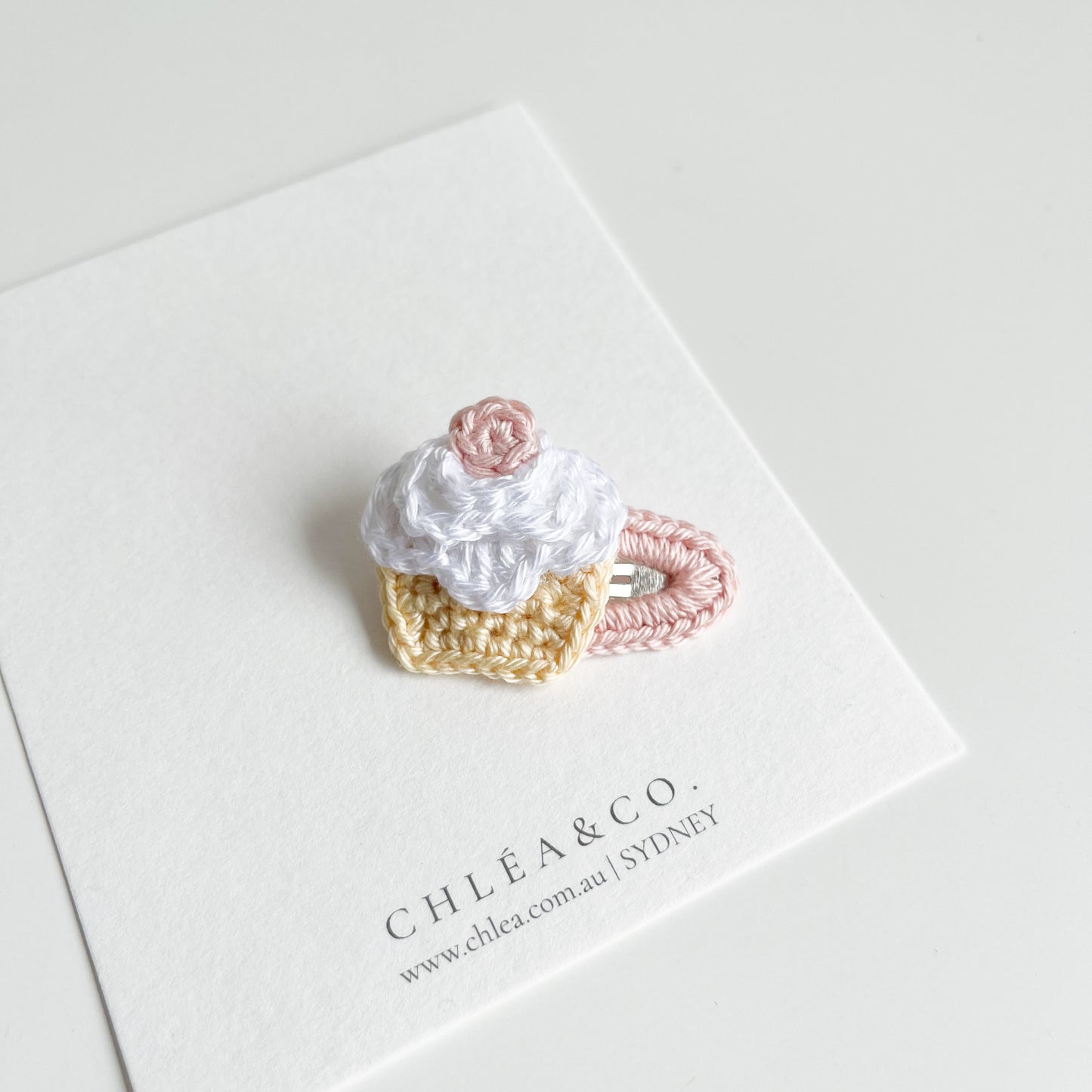 Mini Cupcake Crochet Clip