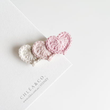Petite Sweetheart Crochet Clip