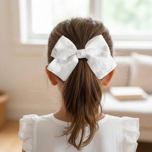 Eila White Classic Bow