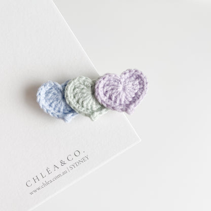 Petite Sweetheart Crochet Clip