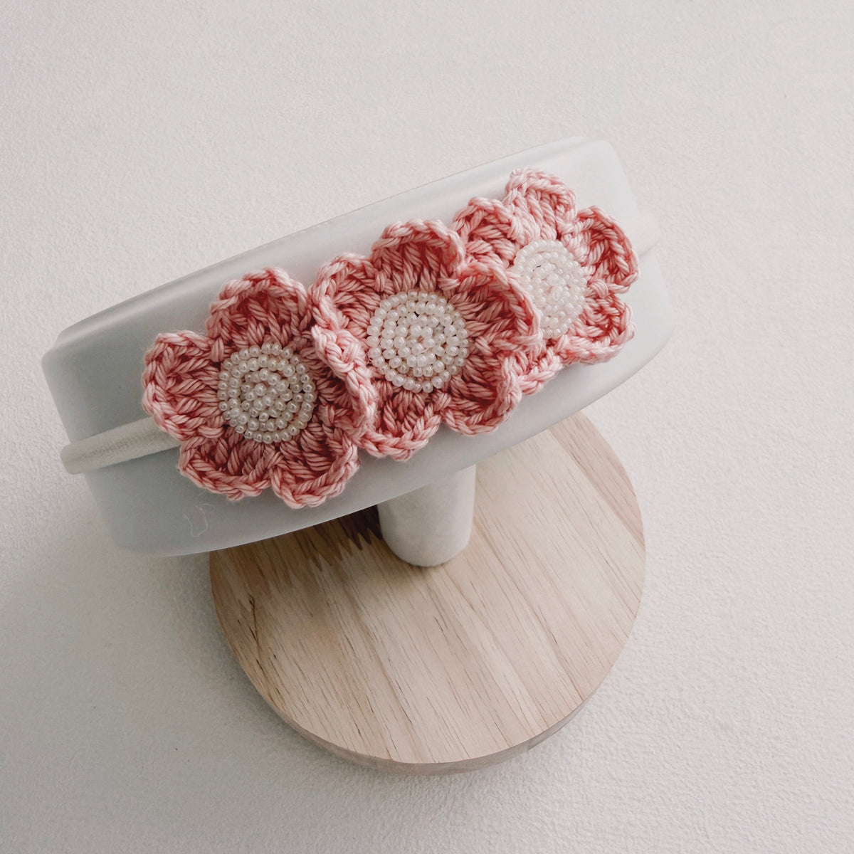 Grace Floral Crochet Baby Headband