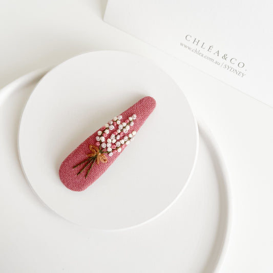 Elowen's Bouquet | Flower Embroidered Hair Clip