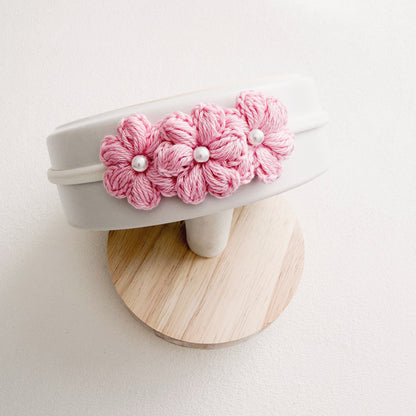 Pearl Floral Crochet Baby Headband