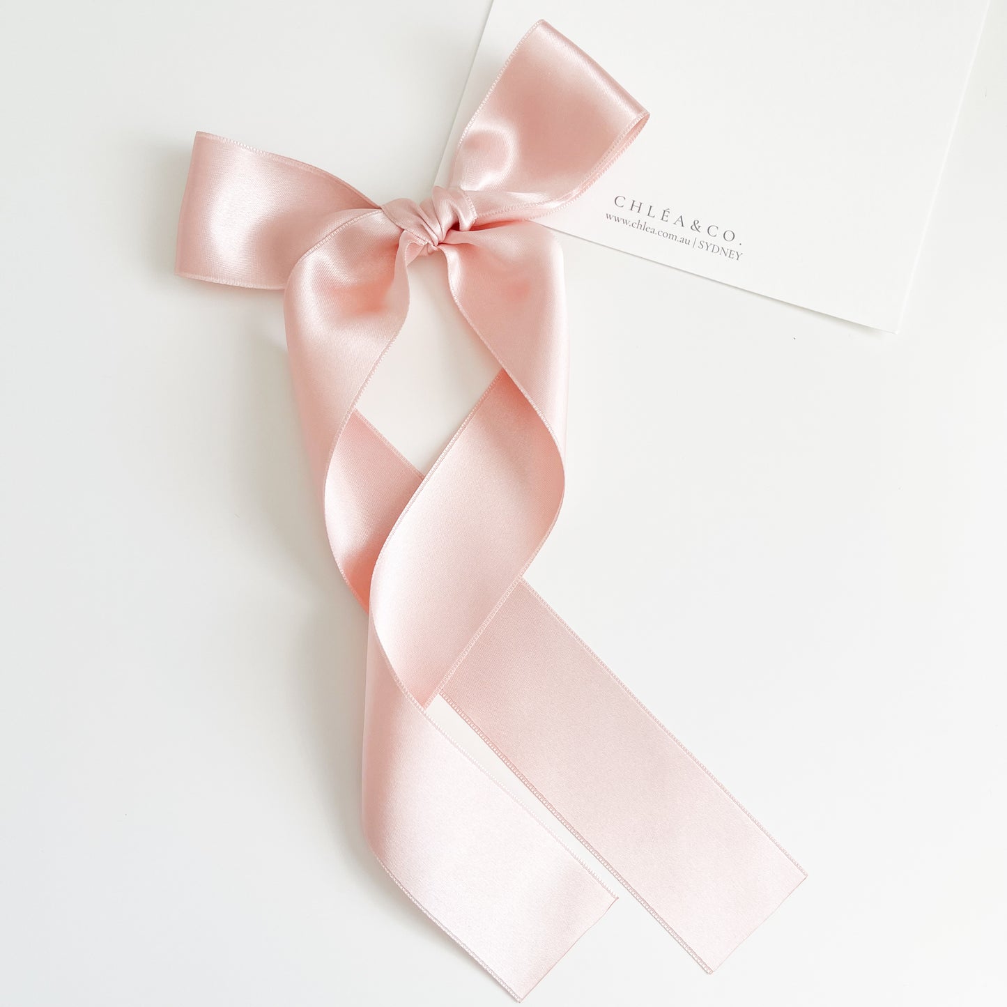 Signature Satin Long Tail Bow | Large