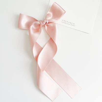 Signature Satin Long Tail Bow | Large