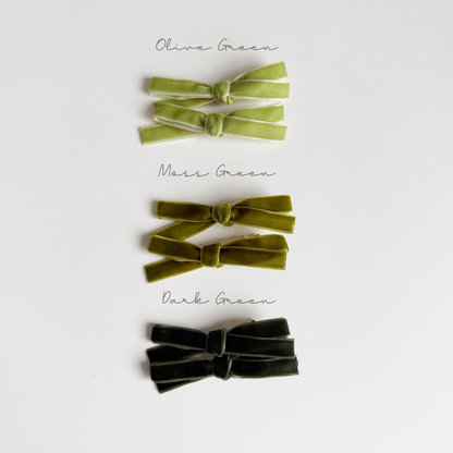 Velvet Bows |  Set of 2 Dainty Bows