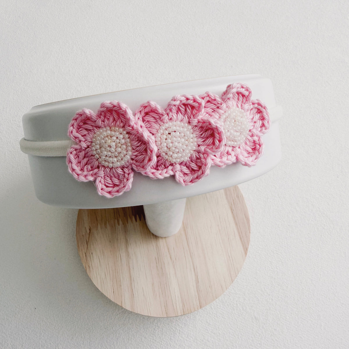 Grace Floral Crochet Baby Headband