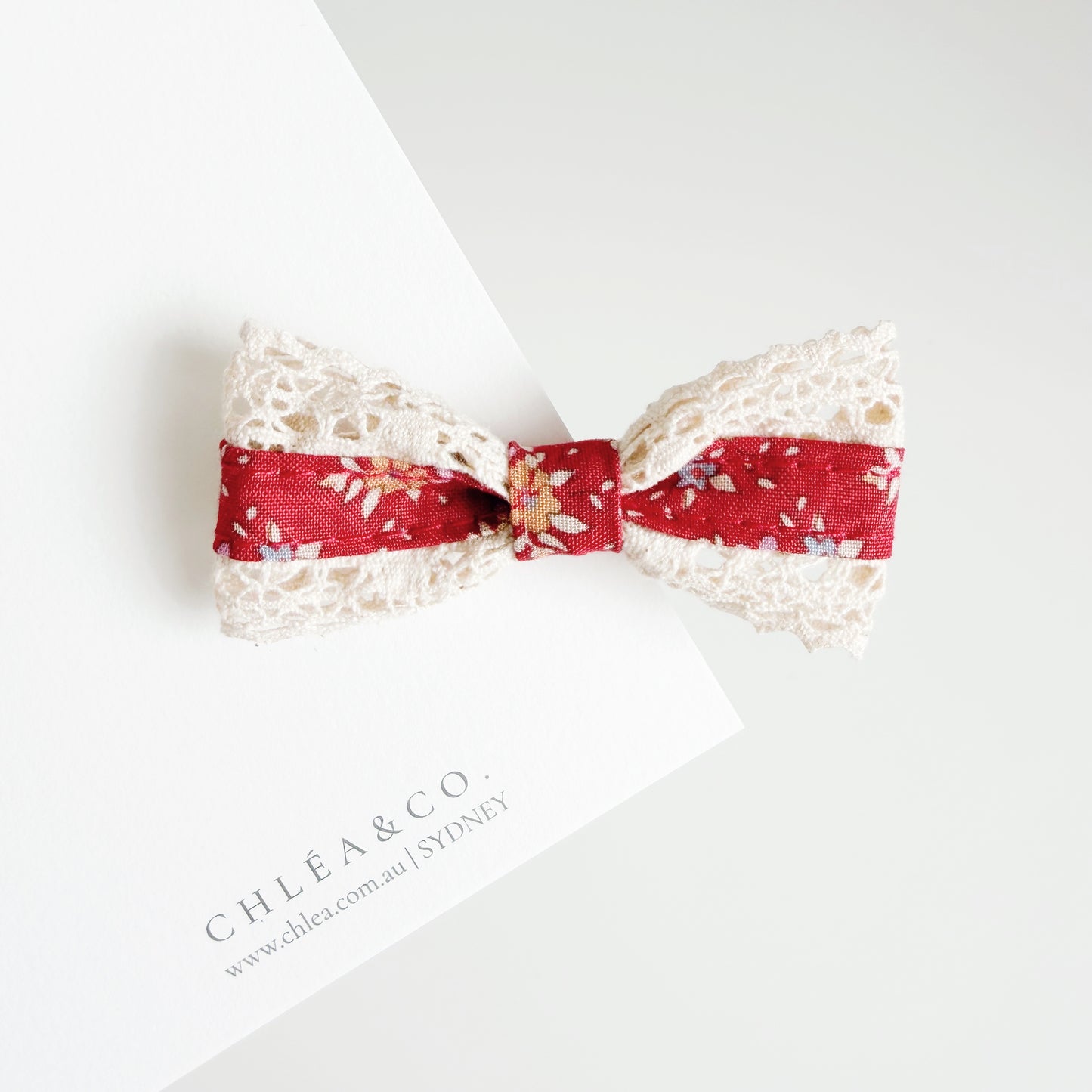 Teatime Floral Bows | Red