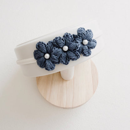 Pearl Floral Crochet Baby Headband