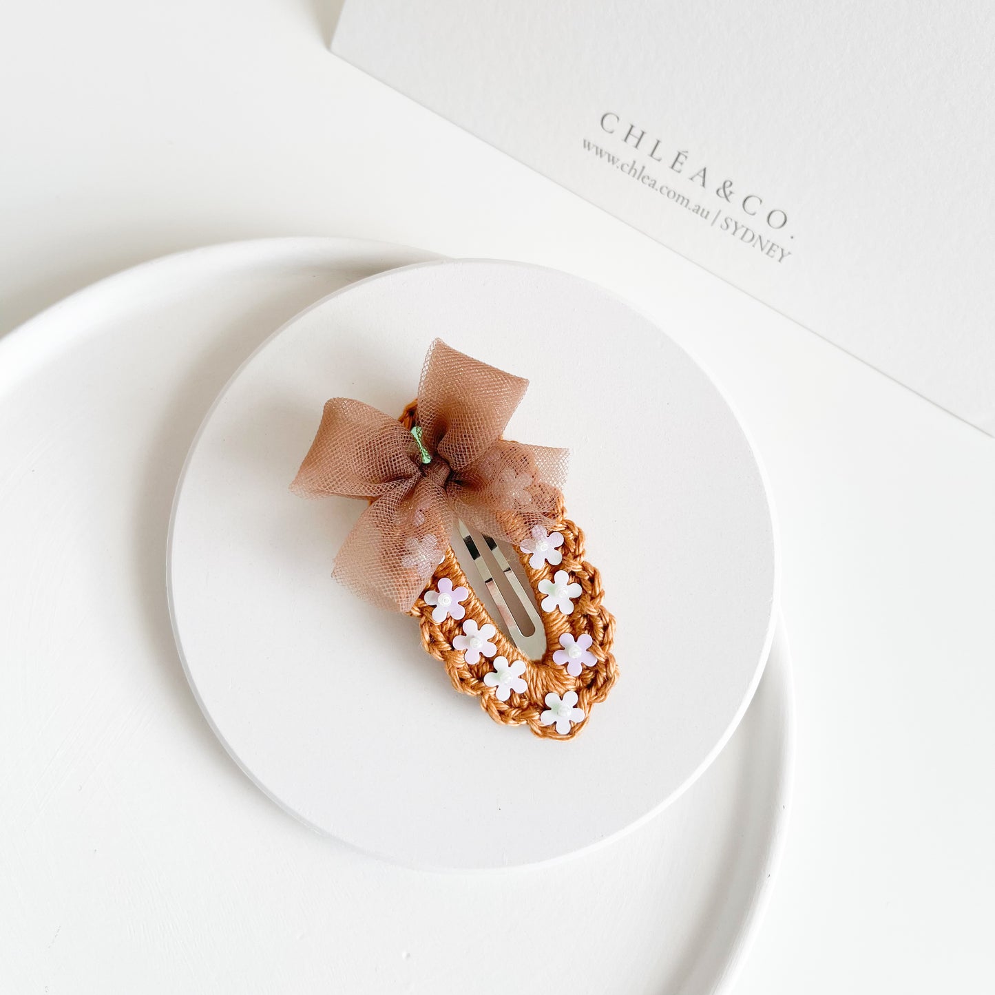 Tulle Blossom Crochet Hair Clip