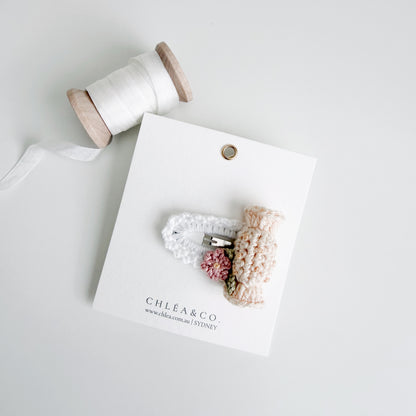 Cottage Candy Crochet Hair Clip