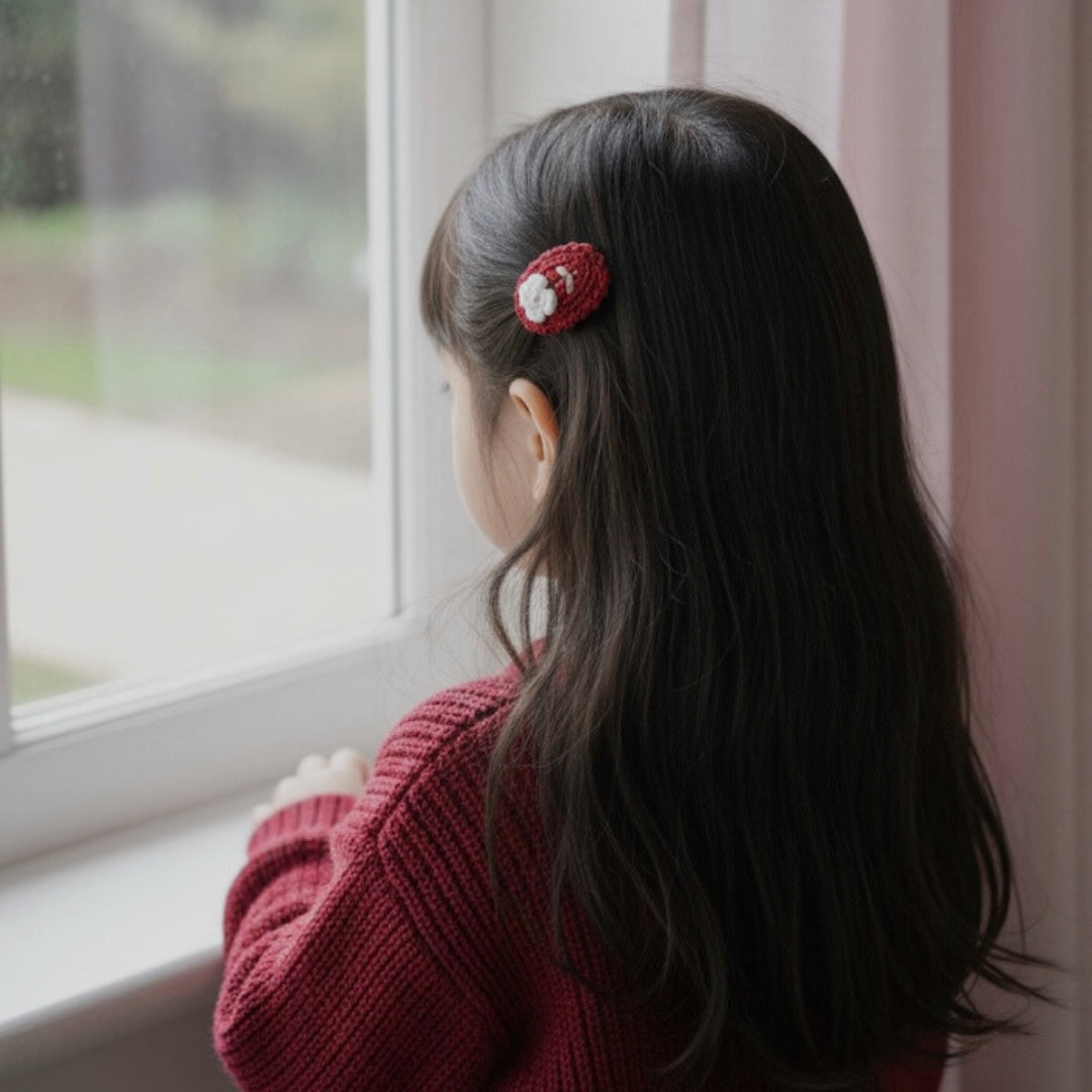 Vintage Flower Crochet Clip