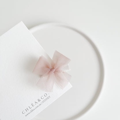 Petite Ballerina Tulle Bow Clip