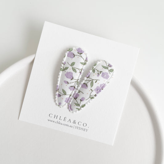 Layla Fabric Covered Snap Clip