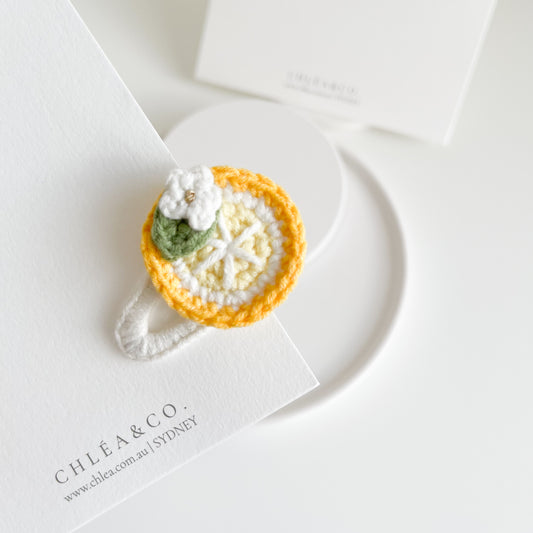 Lemon Blossom Crochet Clip