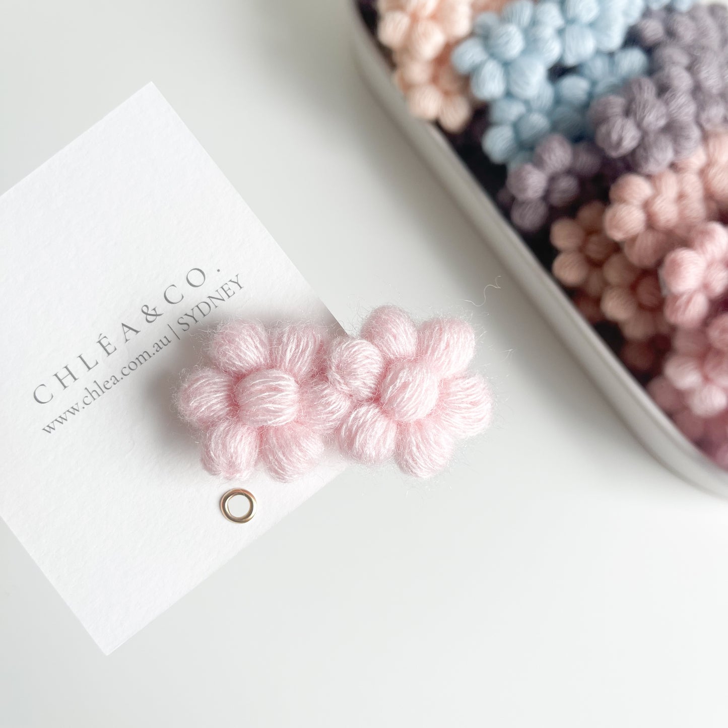 Daisy Dove Crochet Hair Clip