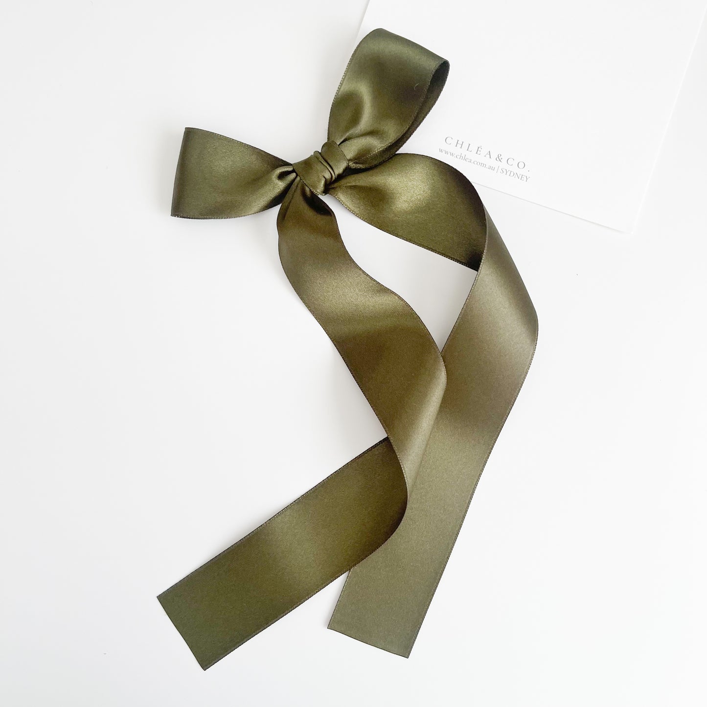 Signature Satin Long Tail Bow | Large