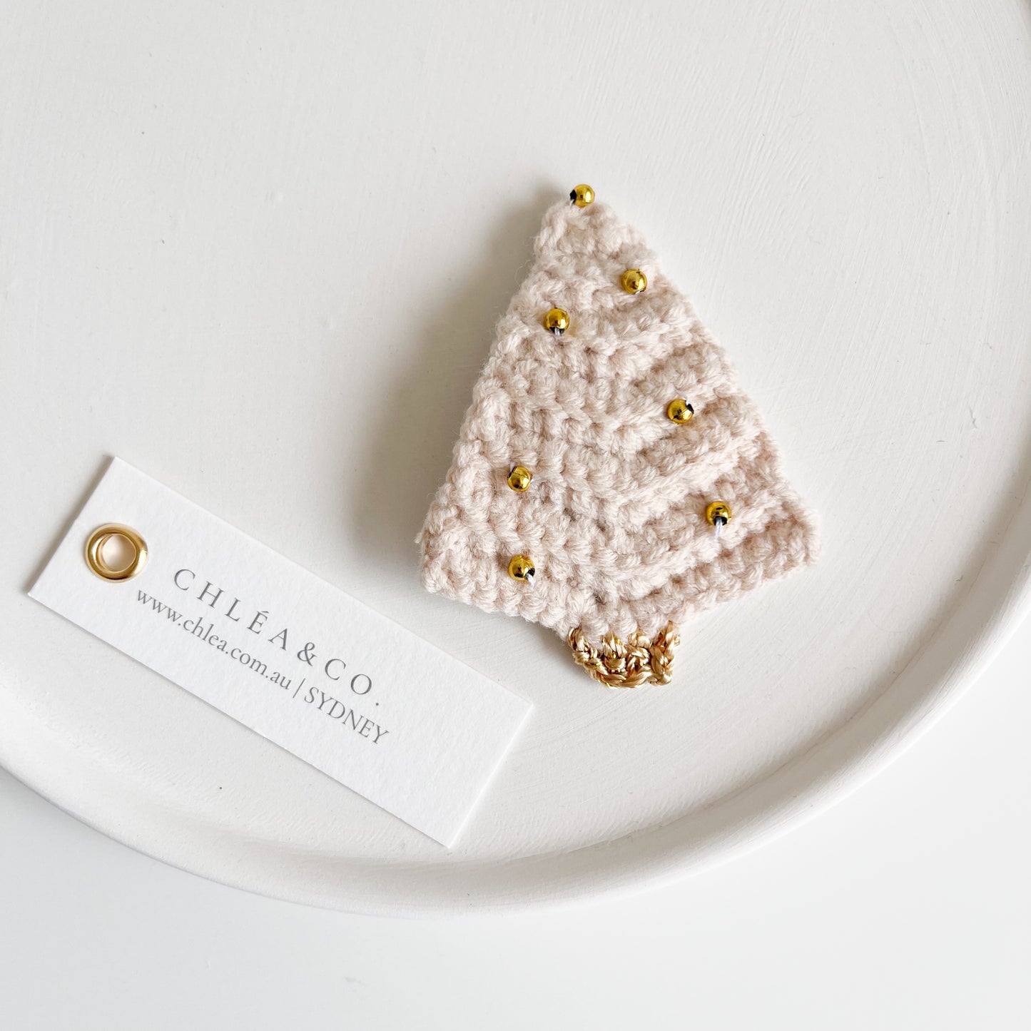 Pastel Christmas Tree Hair Clip