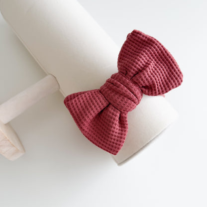 Waffle Bow Baby Headband