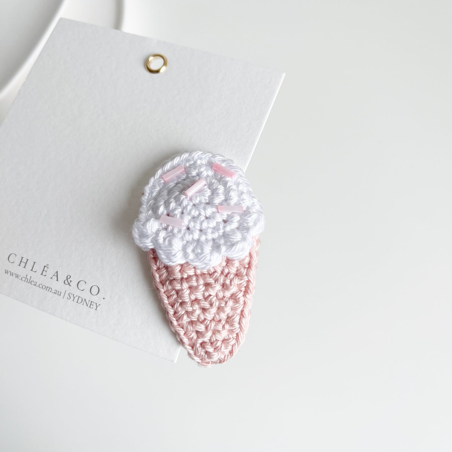 Sprinkle Gelato Crochet Clip
