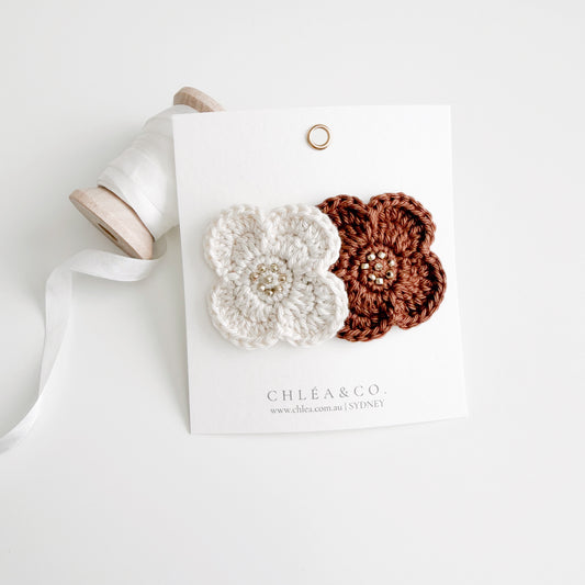 Everbloom Crochet Clip | Chocolate