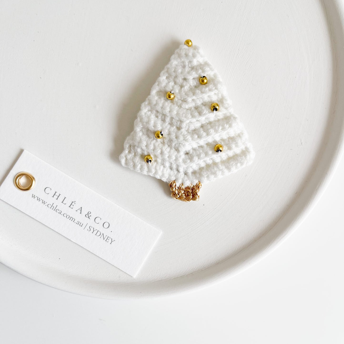 Pastel Christmas Tree Hair Clip