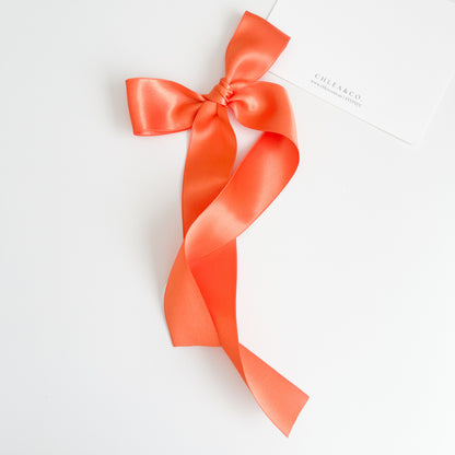 Signature Satin Long Tail Bow | Large
