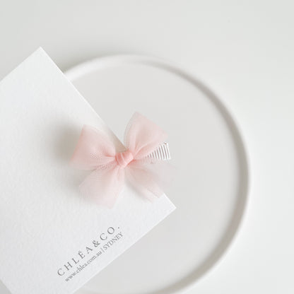 Petite Ballerina Tulle Bow Clip