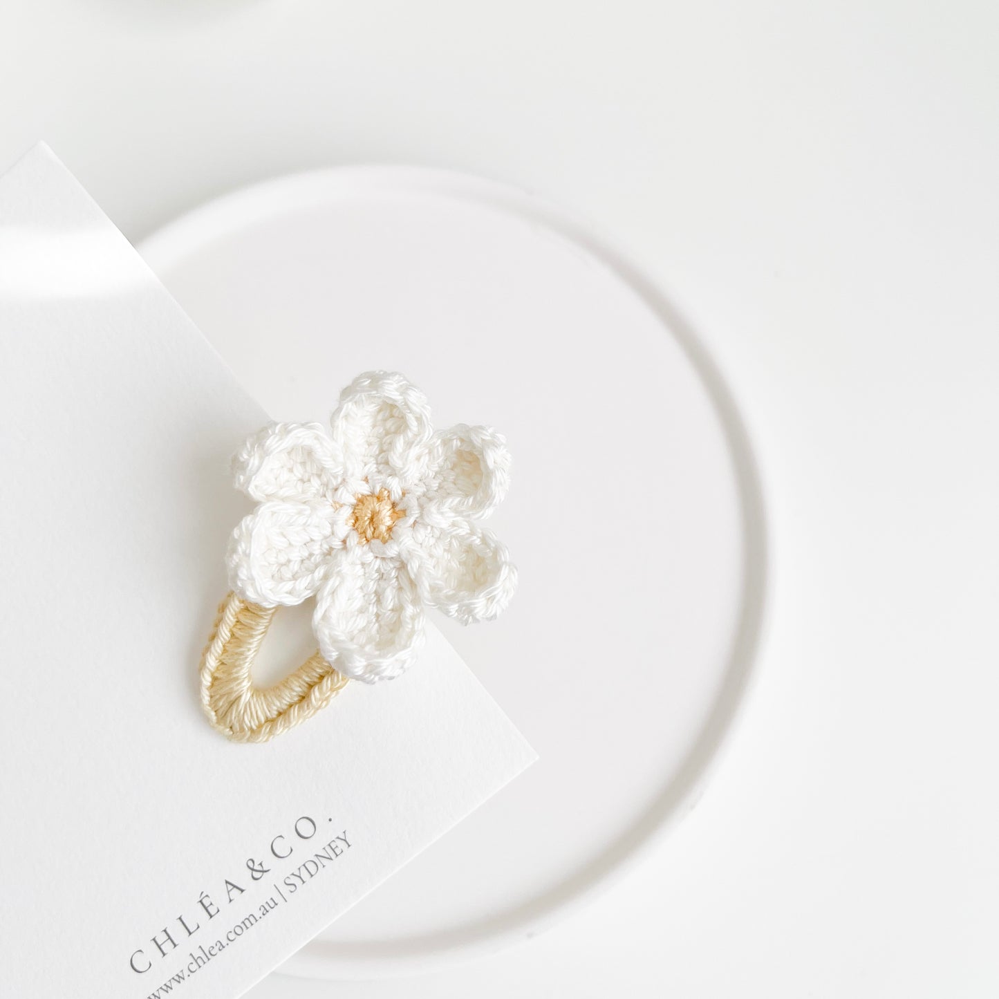 Primrose Petal Crochet Hair Clip
