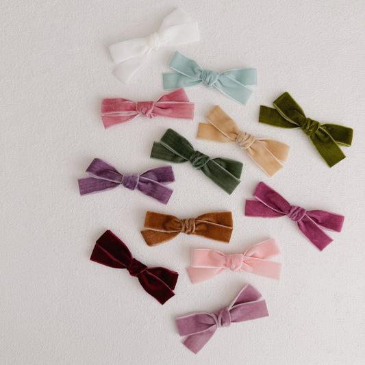 Sunday Velvet Bow Clip | 32 Colours