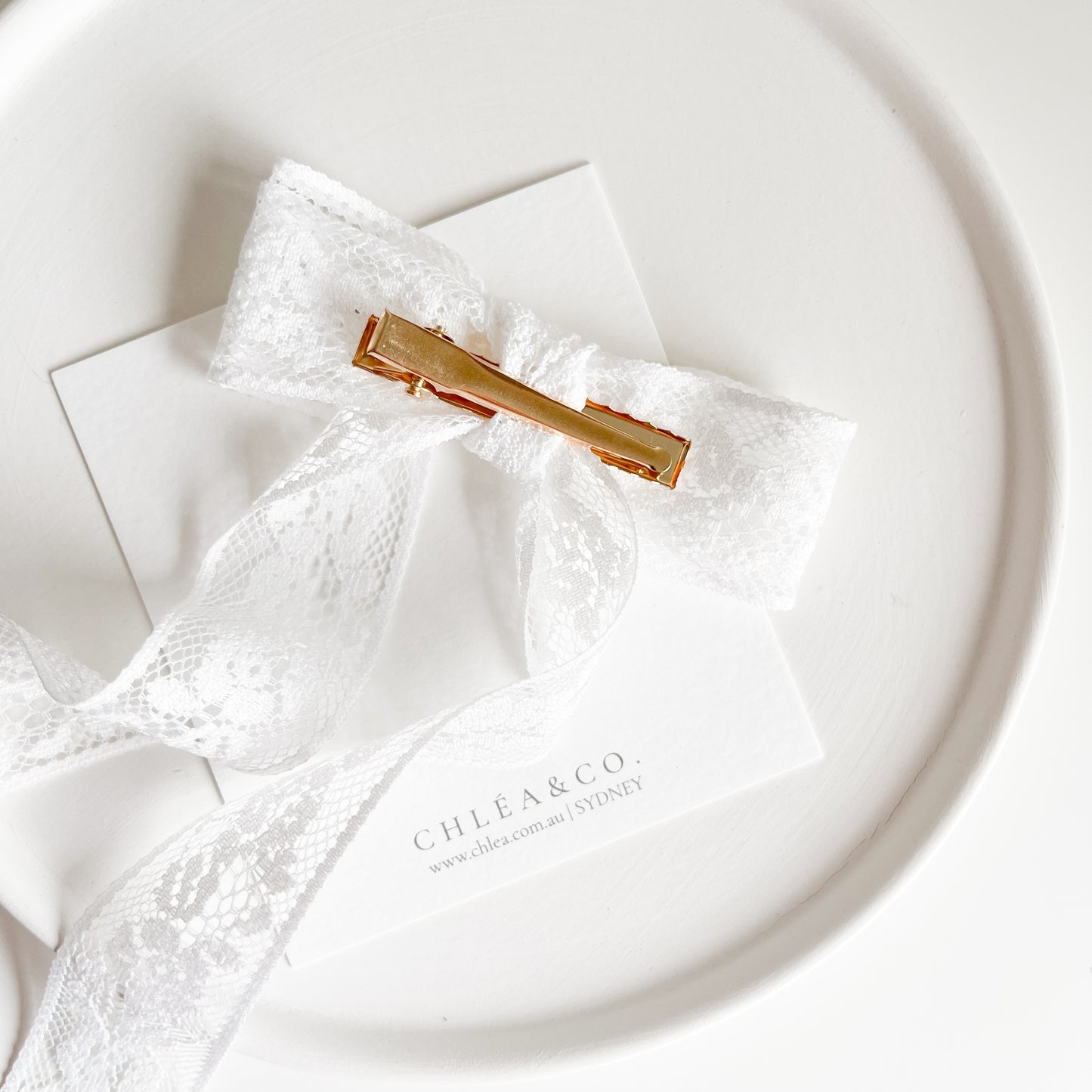 Blanche Lace Long Tail Bow