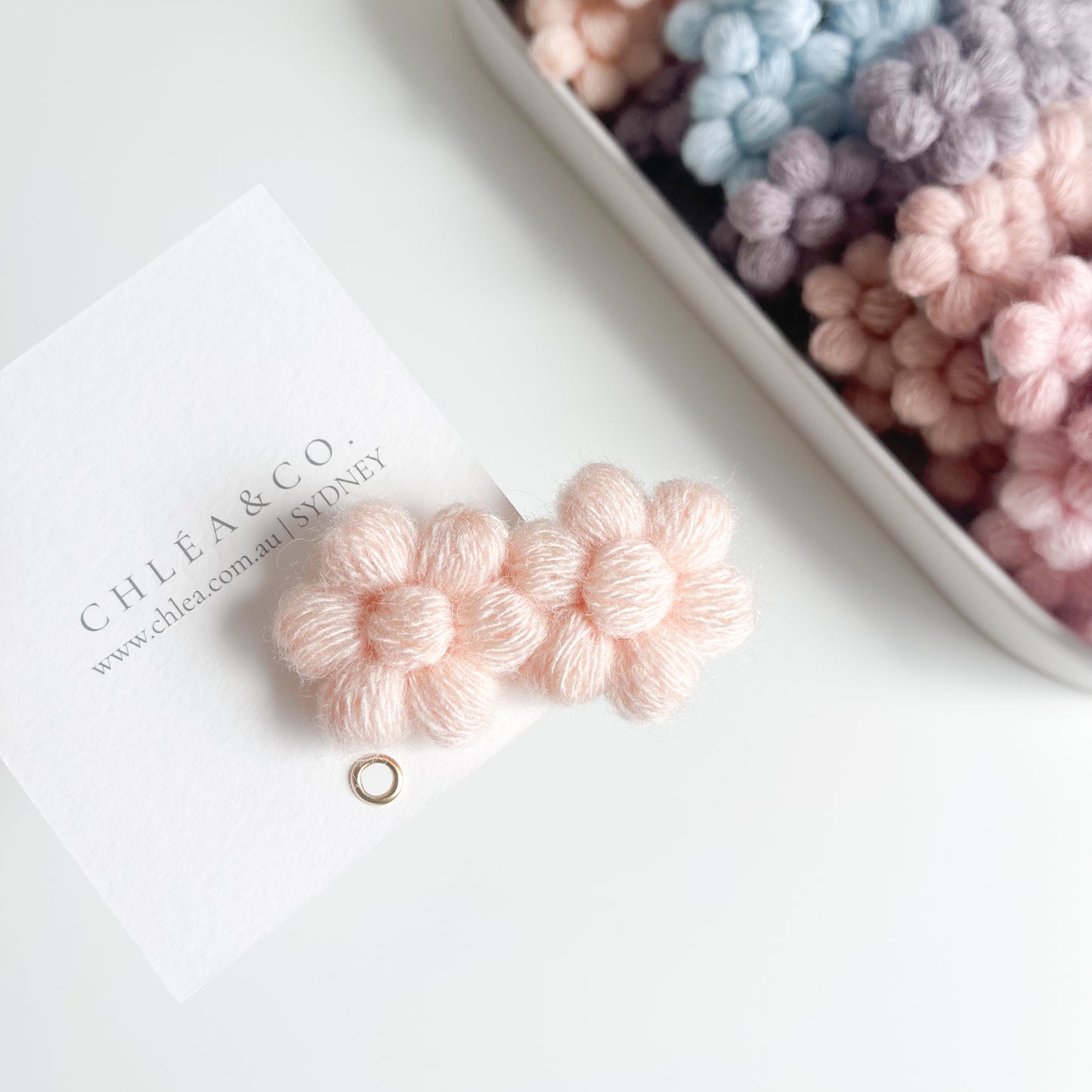 Daisy Dove Crochet Hair Clip