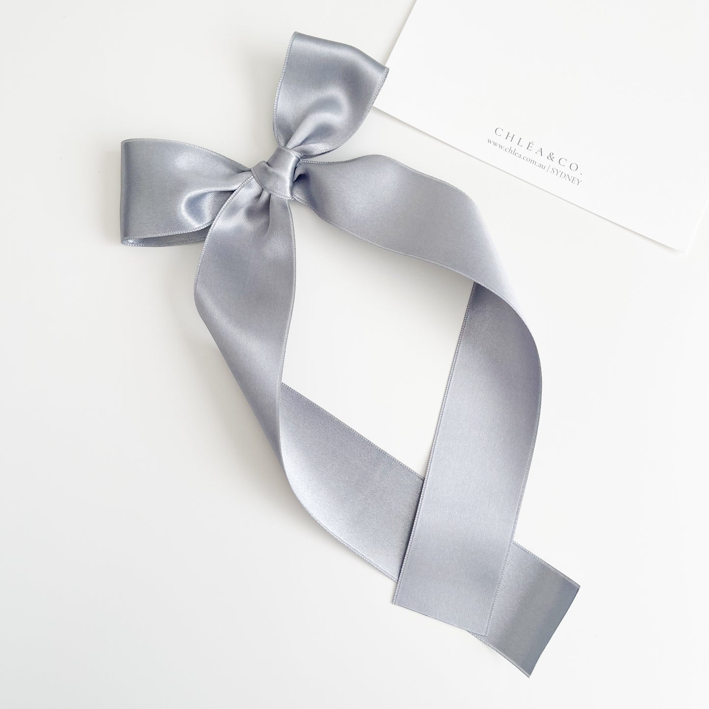 Signature Satin Long Tail Bow | Large