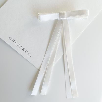 Petite Satin Long Tail Bow