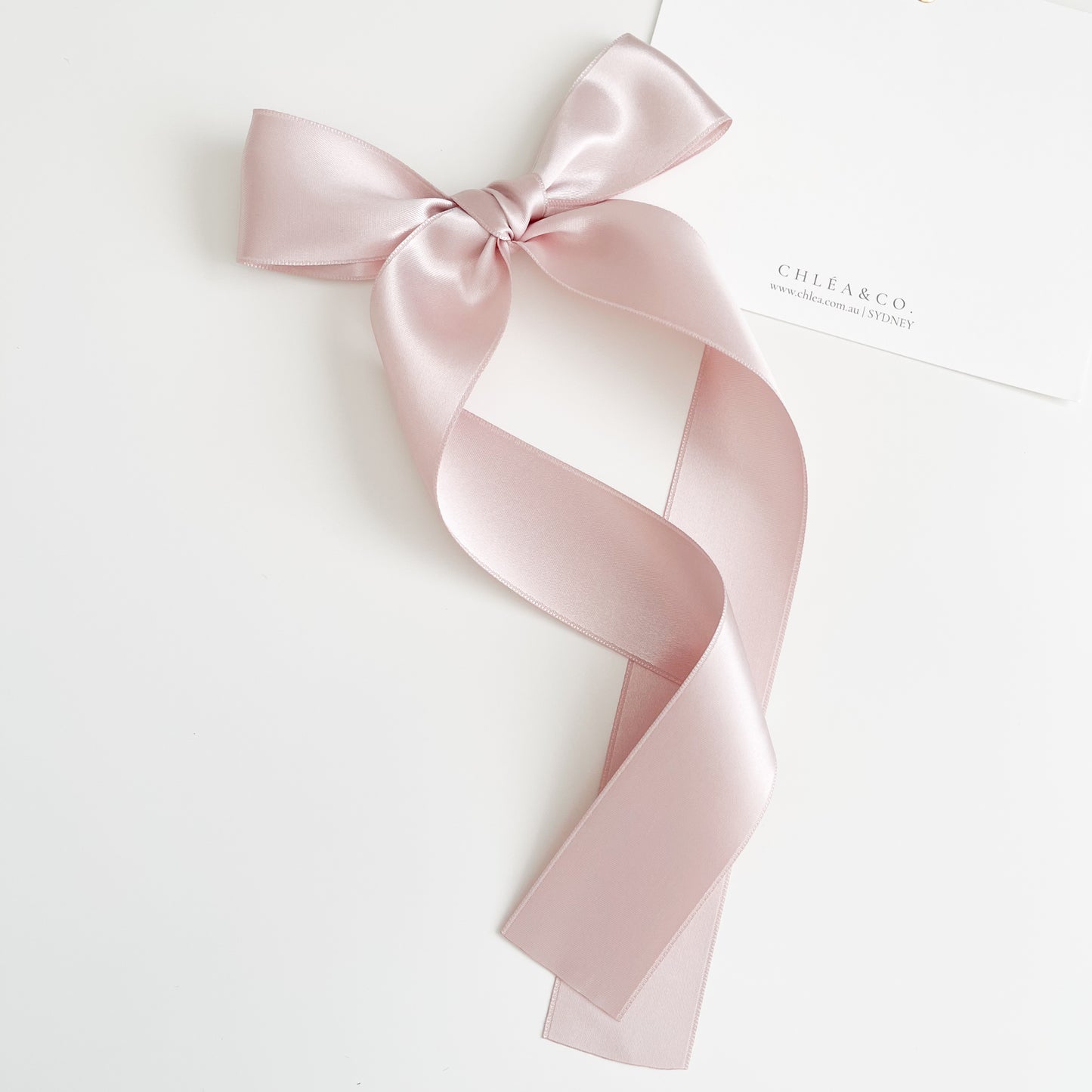 Signature Satin Long Tail Bow | Large