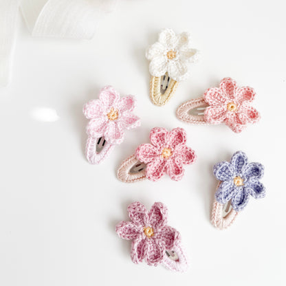 Primrose Petal Crochet Hair Clip