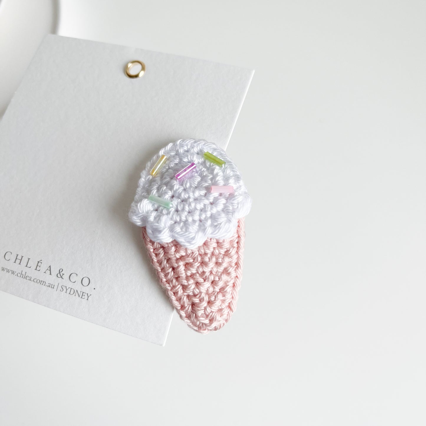 Sprinkle Gelato Crochet Clip