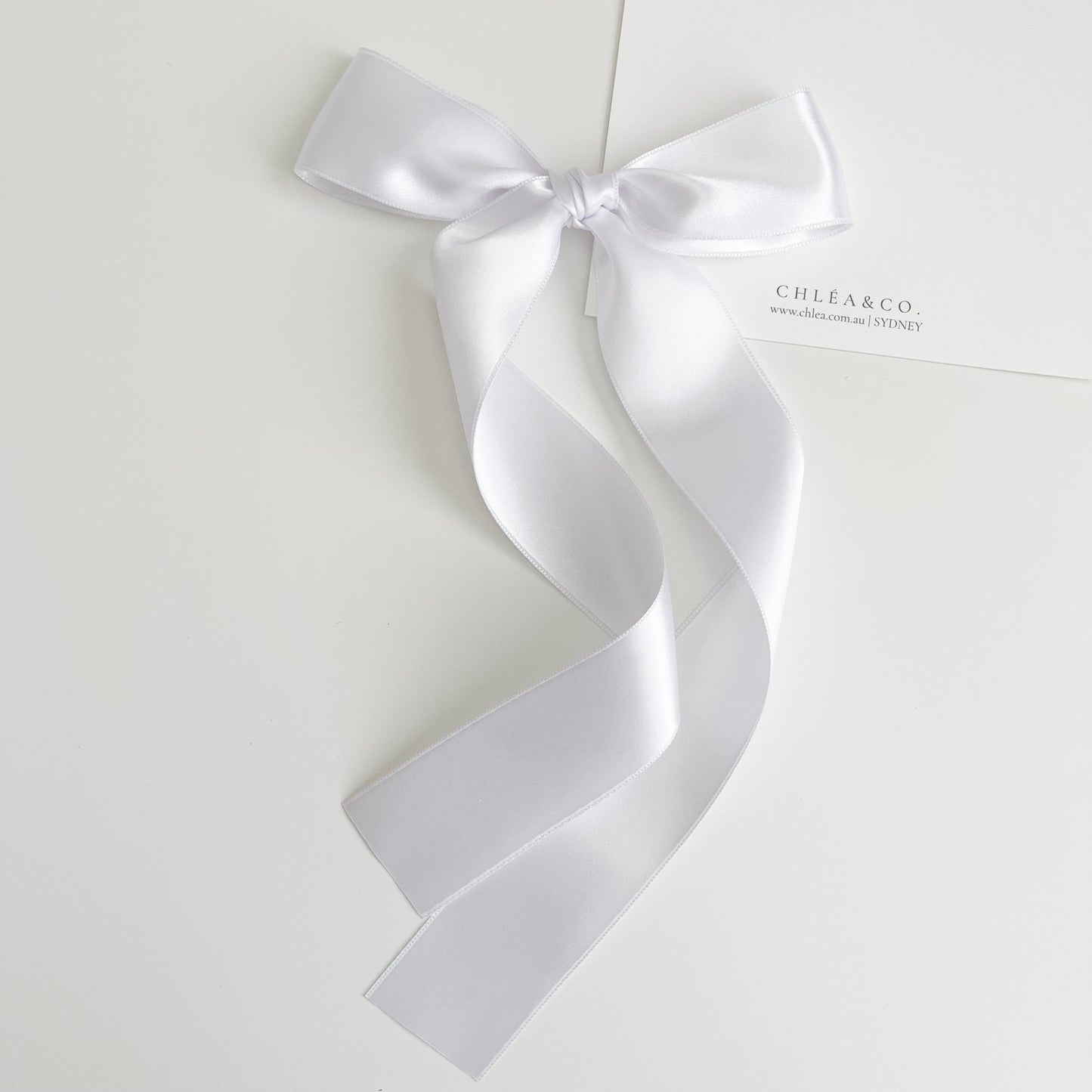 Signature Satin Long Tail Bow | Large