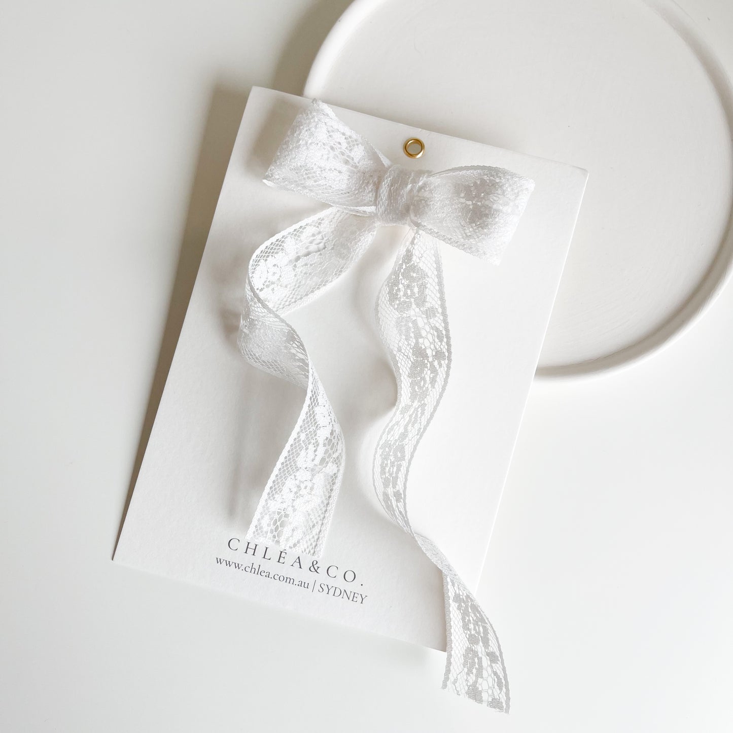 Blanche Lace Long Tail Bow