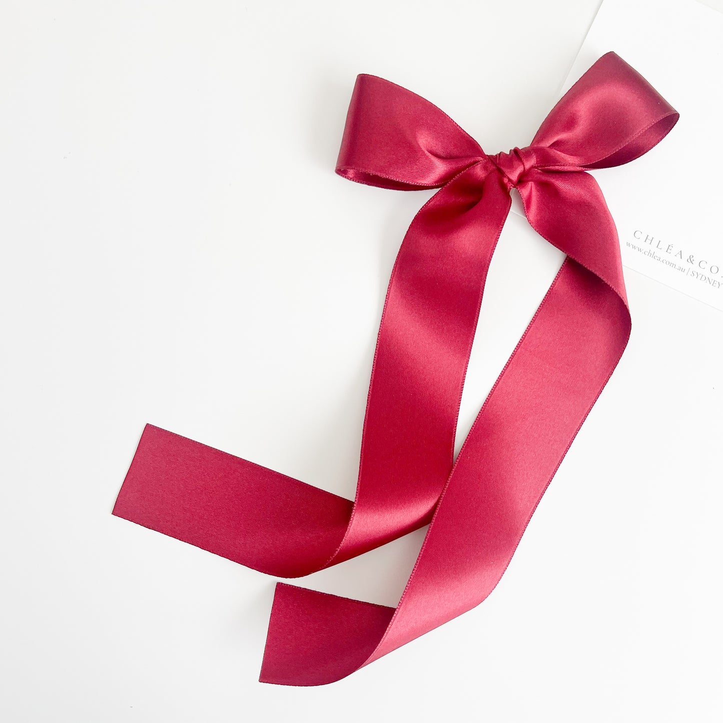 Signature Satin Long Tail Bow | Large