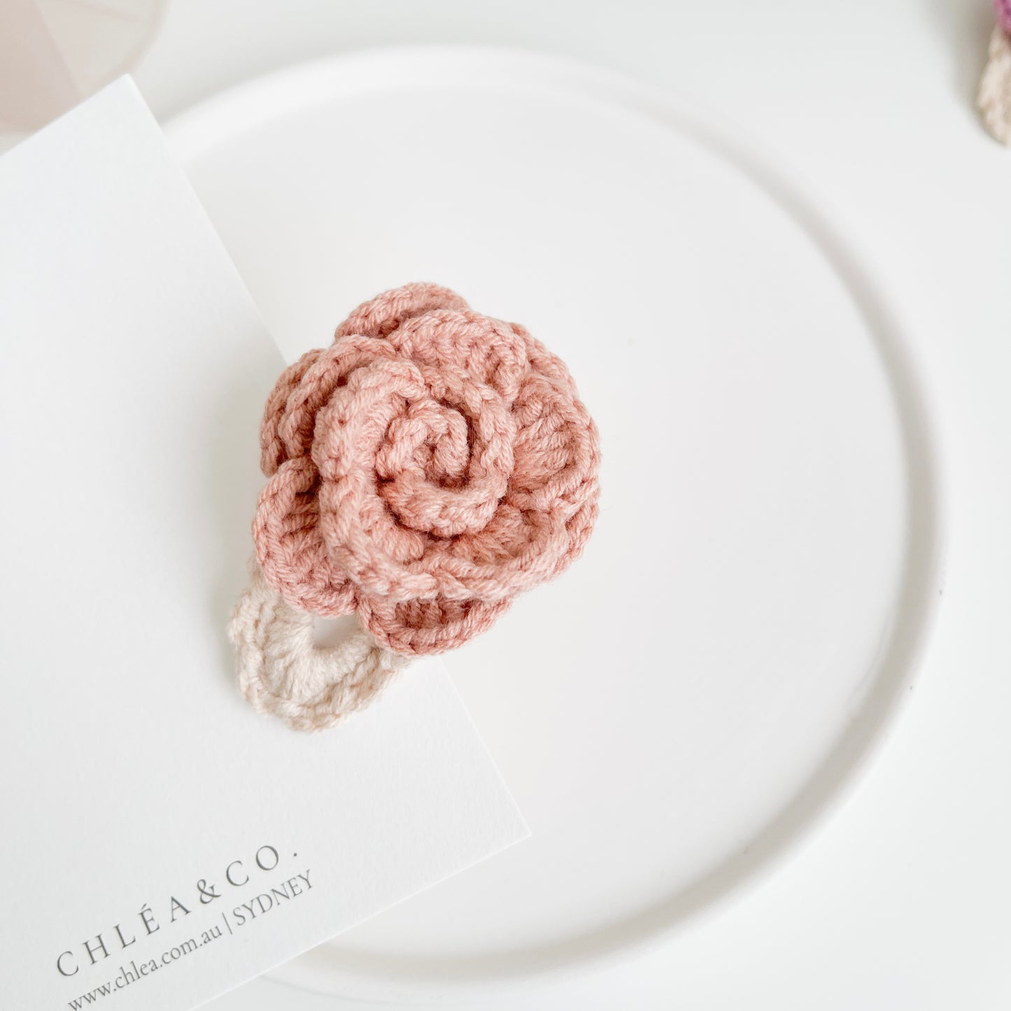 Agatha Rose Crochet Hair Clip